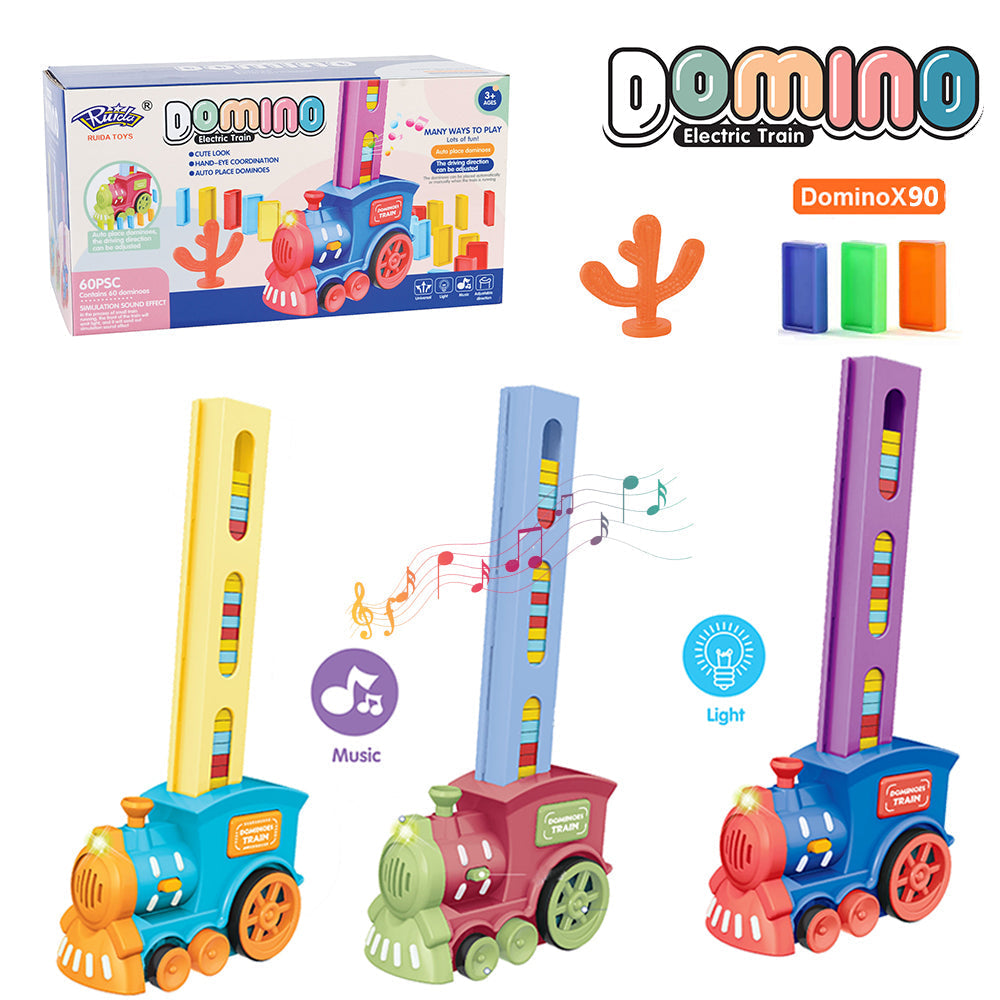 DOMINO TRAIN TRACKING SET 60PCS DOMINO PIECES