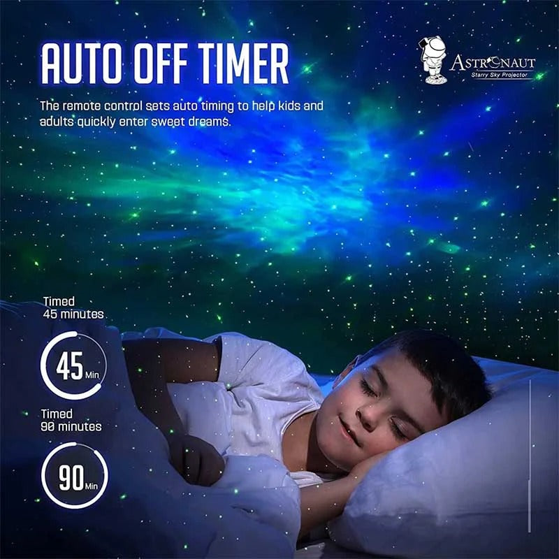 Astronaut Galaxy Star Projector 360° Adjustable Design - USB Projector For Baby Bedroom, Parties, and Gaming Rooms